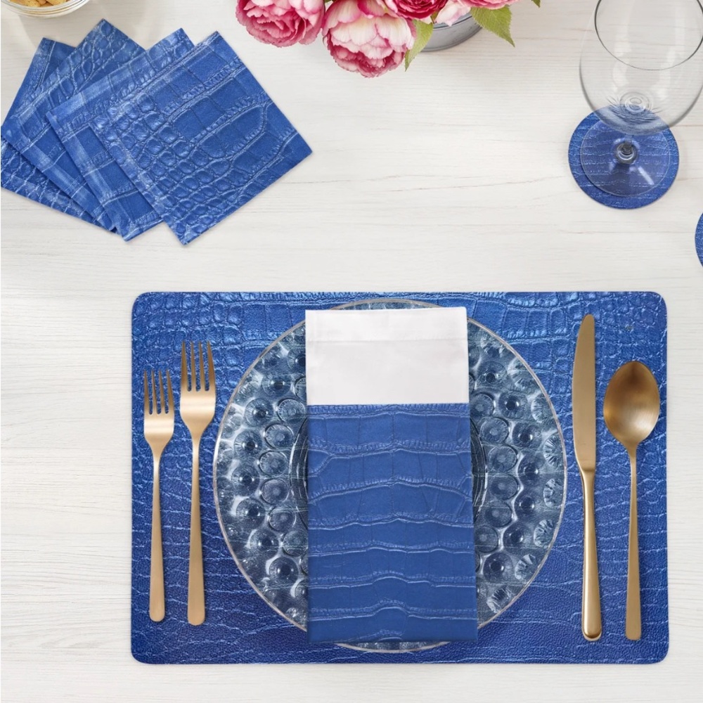 nicolette mayer

CROCODILE KYOTO BLUE 17.5 RECTANGLE PEBBLE PLACEMATS, SET OF 4